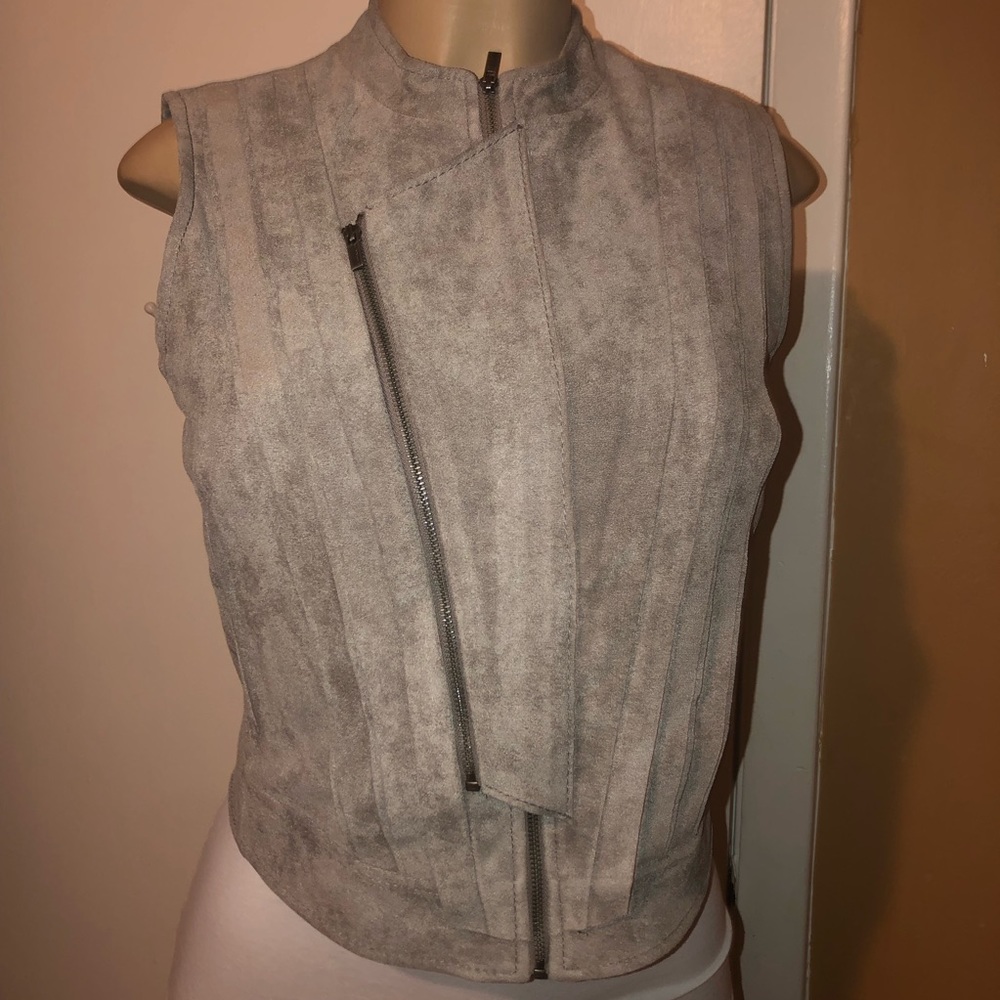 BWT** BCBG MaxAzria Suede Vest size S